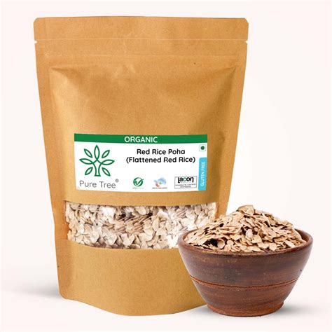 Organic Red Rice Flakes | Red Poha – Puretree Foods