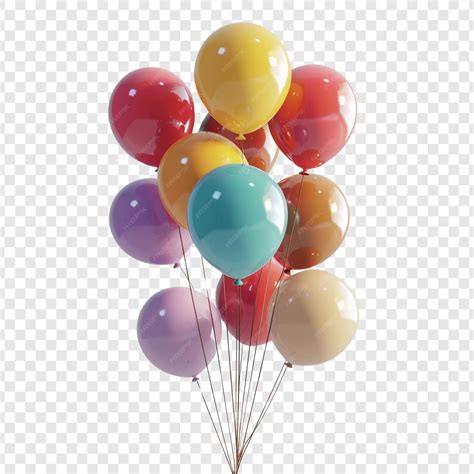 Colorful Balloons in a Bunch | Premium AI-generated PSD