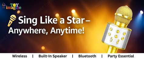 Toy Imagine Rechargeable Karaoke Mic for Kids Wireless Bluetooth Mike ...