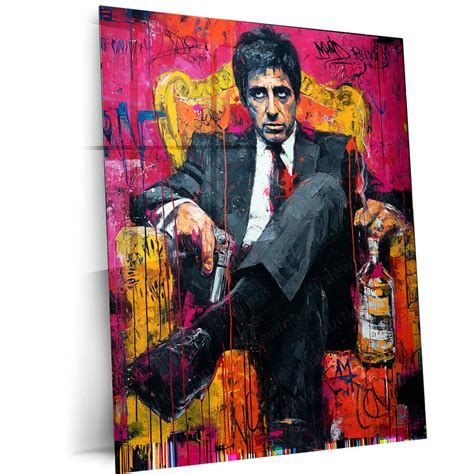 Scarface Art Metal Frame | Tony Montana Wall Poster – TURTLEWINGS