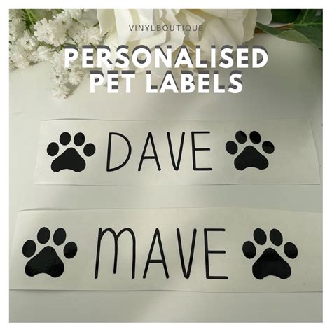 Buy Personalised Pet Labels | Dog Bowl Labels | Treat Jar Labels Online ...
