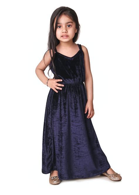 Get Navy Velvet Casual Spaghetti Dress at ₹ 649 | LBB Shop