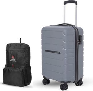 SWISS MILITARY Combo of Trolley Luggage and Foldable Backpack Foldable ...