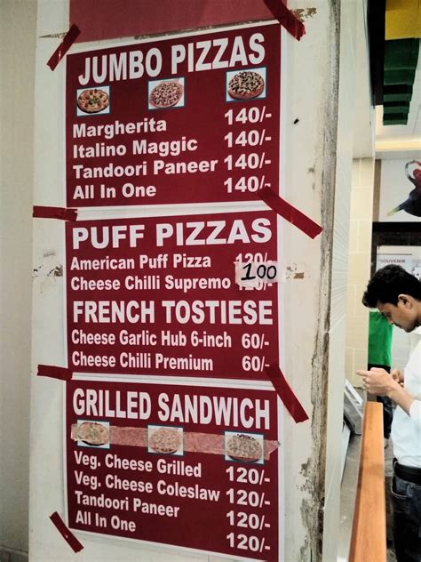Menu at Statue of Unity Canteen, India