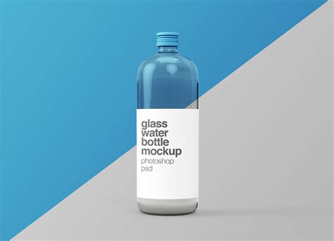 Free Glass Water Bottle Mockup PSD - Good Mockups