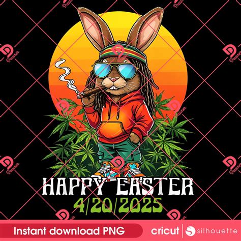 Happy 420 Easter Bunny PNG Design - SVG Dreamer