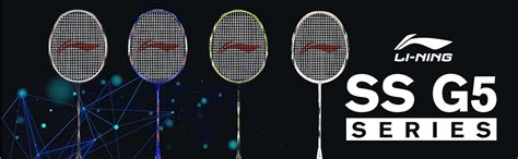 Li-Ning SS-20-G5 Carbon-Graphite Strung Badminton Racquet, S1 (Black ...