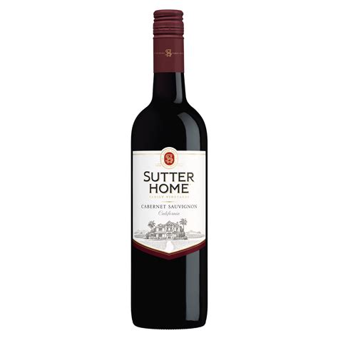 Sutter Home Cabernet Sauvignon California Red Wine, 750 ml Glass Bottle ...