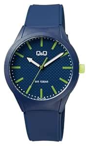 Q&Q Mens Fibre Watch Blue Dial 100 Meters Wr : Amazon.in: Fashion