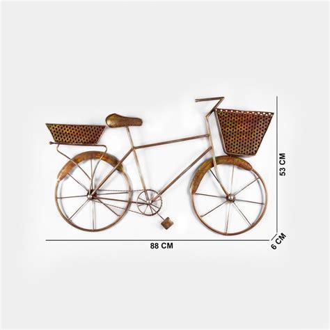 Buy VEDAS Metal Old Basket Cycle Wall Art from Vedas at just INR 9199.0