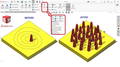 Image result for Patterning Features in SolidWorks