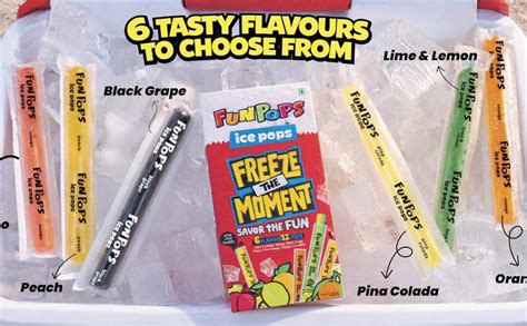 FunPops Ice Pops | Ready-to-Freeze Fruit-Flavoured Ice Pops | 6 ...