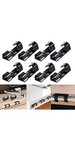 INOVERA (LABEL) 3 Pieces Cable Management Clips - Wire Cord Organizer ...