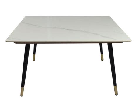 Buy Claire Coffee Table In Marble Top With Black Legs - GetMyCouch