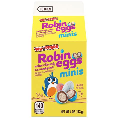 WHOPPERS Robin Eggs Minis Easter Candy, Carton Malted Milk Balls ...