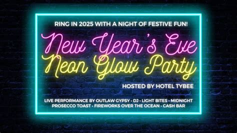 New Years Eve Neon Glow Party, 1401 Strand Avenue, Tybee Island, GA ...