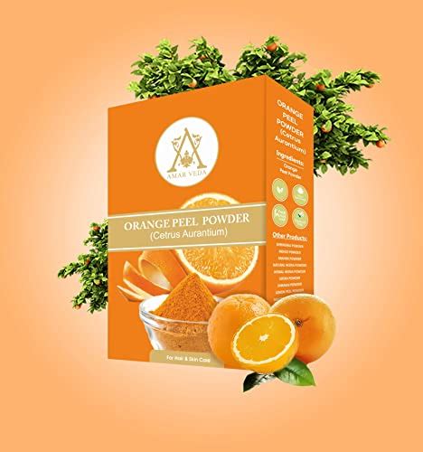 Amar Veda Orange Peel Powder | Cetrus Aurantium | 100% Natural | Skin ...