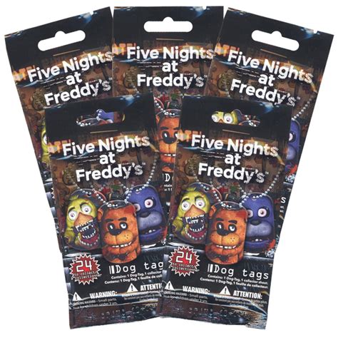 Five Nights at Freddy's - Dog Tags - 5 PACK LOT : Amazon.in: Toys & Games