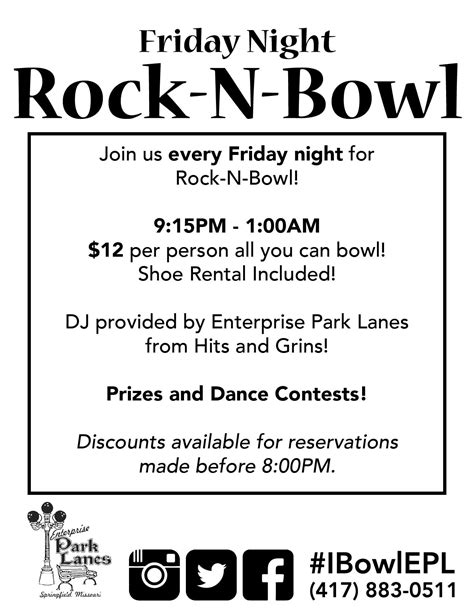 Enterprise Park Lanes > Events > Nightly Specials > Friday