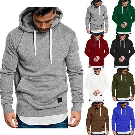 CFLVAEK Big and Tall Mens Hoodies Loose Fall Winter Long Sleeve Hooded ...