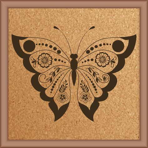 Next Print Laser Engraved Ornamental Floral Element Design