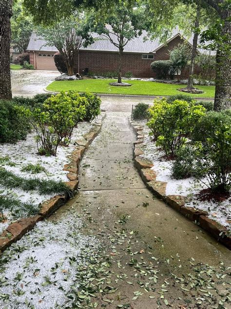 Hail in Summerwood on Tuesday