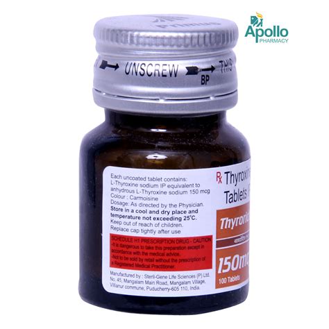 Thyrorich 150 mcg Tablet 100's Price, Uses, Side Effects, Composition ...