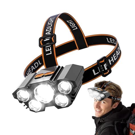 2PCS Rechargable Headlamp, Led Head Lamp with 4 Modes, Waterproof Head ...