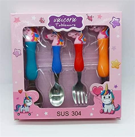 Stainless Steel Unicorn Design Tableware Set Cutlery Unicorn Spoon and ...