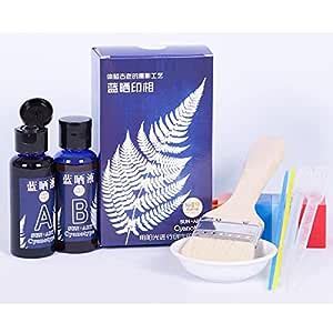 Enakshi Jacquard Cyanotype Solar Blueprint Dry Blue on Fabric DIY Kit ...