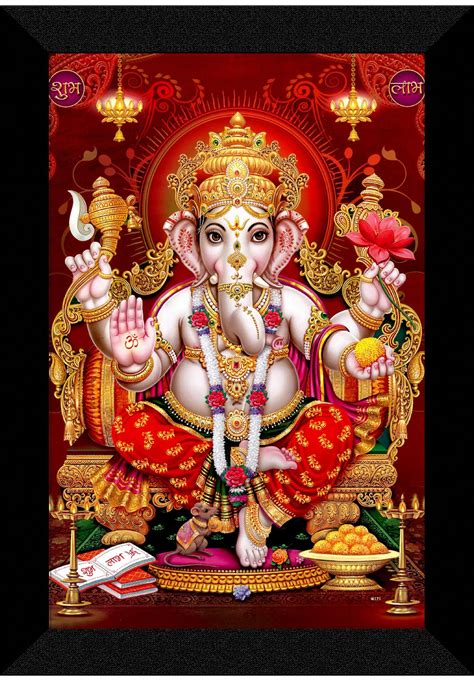 SAF paintings Pack of 1 Ganesha religious modern art wall painting with ...