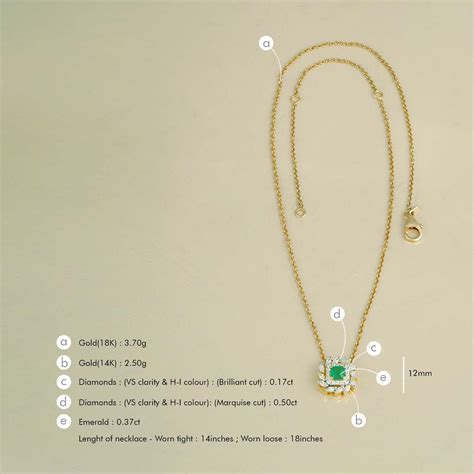 Eden Gold Diamond and Emerald Pendant Necklace – MOI - Boutique ...