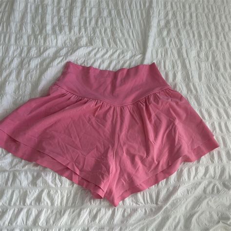 aerie bubblegum pink shorts women's size... - Depop