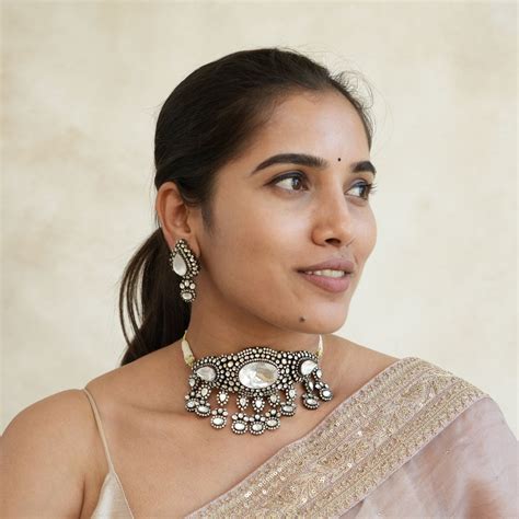 Buy Galore Beauty on Victorian Choker Set | 92.5 Gold Plated silver ...