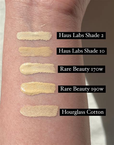 Concealer Swatches: Haus Labs, Rare Beauty, and Hourglass : r/OliveMUA