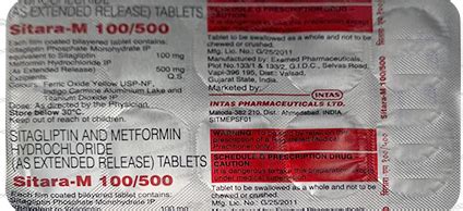 SITARA M 100/500MG TABLET 10'S : View Price, Combination and ...