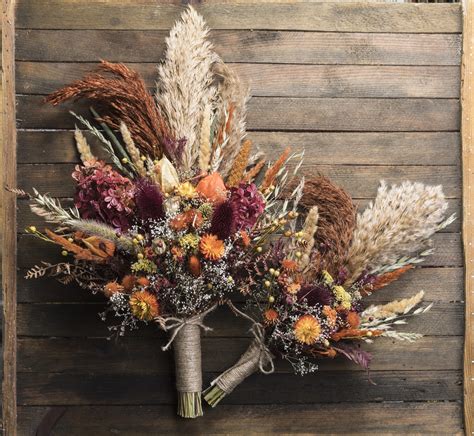 Rustic Fall Wedding Bouquets