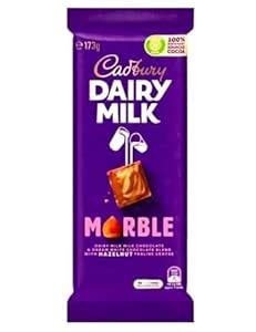 CadBarys Dairy Milk Marble Chocolate Bar, Milk and White Chocolate with ...