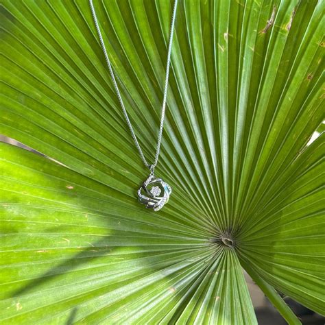 925 Sterling Silver Infinity Flower Pendant with Moissanite Diamond ...