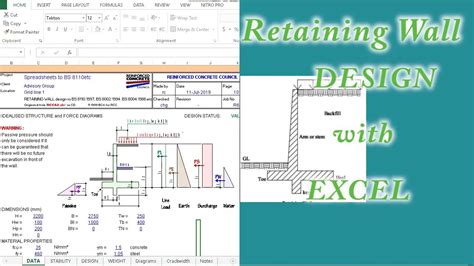 Image result for Counterfort Retaining Wall Design Example Excel