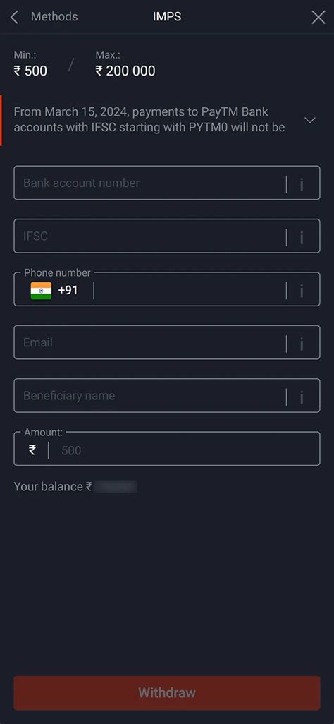 Withdrawal of Money Pin-Up: Terms and Conditions