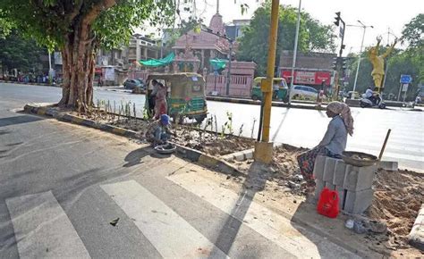 Ahmedabad swaps paver blocks for greenery at 100 junctions