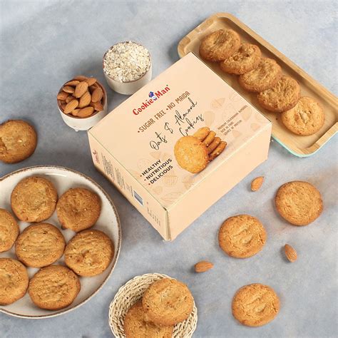 Sugar Free Oats & Almond Cookies - 250g – CookieMan