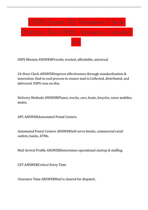 Image result for USPS Window Clerk Practice Test