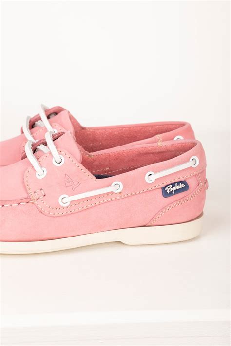 Ladies Pink Deck Shoes UK | Womens Pink Leather Shoes | Rydale
