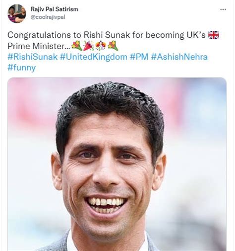 Netizens congratulate Ashish Nehra after Rishi Sunak becomes PM of UK ...
