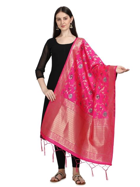 Banarasi Jacquard Weaving Patola Silk Dupatta - Leheriya.com