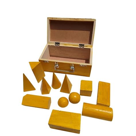 Harfi Works Wooden Geometric Shapes Set for Students & Teachers | 12 ...