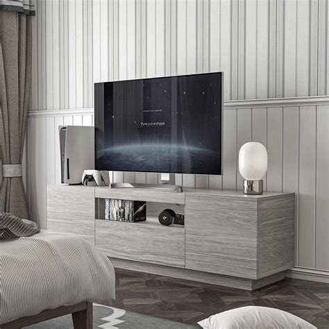 Buy Bonzy Home TV Stand with LED Lights with PIR Sensor Switch, Modern ...