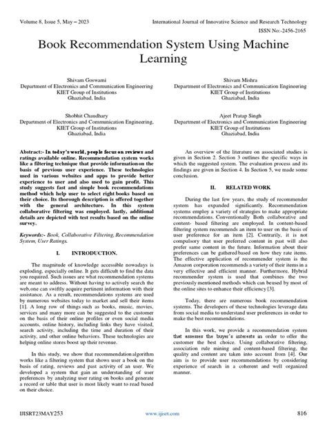 Image result for Recommendation System Machine Learning Research Paper